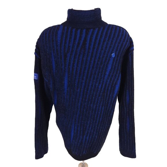 Ader Error Frank Turtleneck Size A3 L Oversized Mens Blue Sweater $485 - Picture 2 of 14